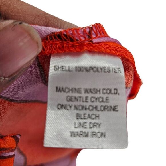 Christian Lacroix Bold Floral Shift Dress | Satin-Like Fabric | Size Large - Picture 5 of 5